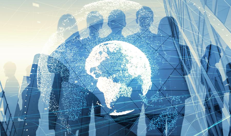 Global ledelse illustrasjonsbilde