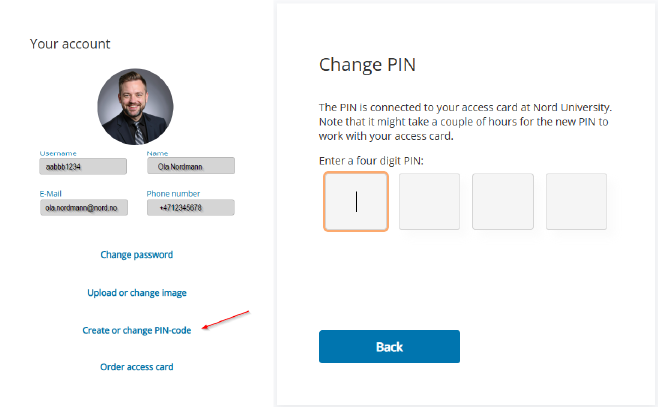 skjermbilde aktivering av konto
