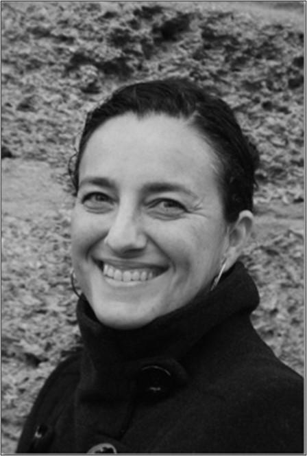 Black and white portrait photo of a woman.